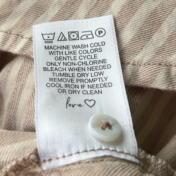 Nic & Zoe Cafe Striped Linen Blend Shirt Dress Sleeveless Excellent Size S - Picture 9 of 12